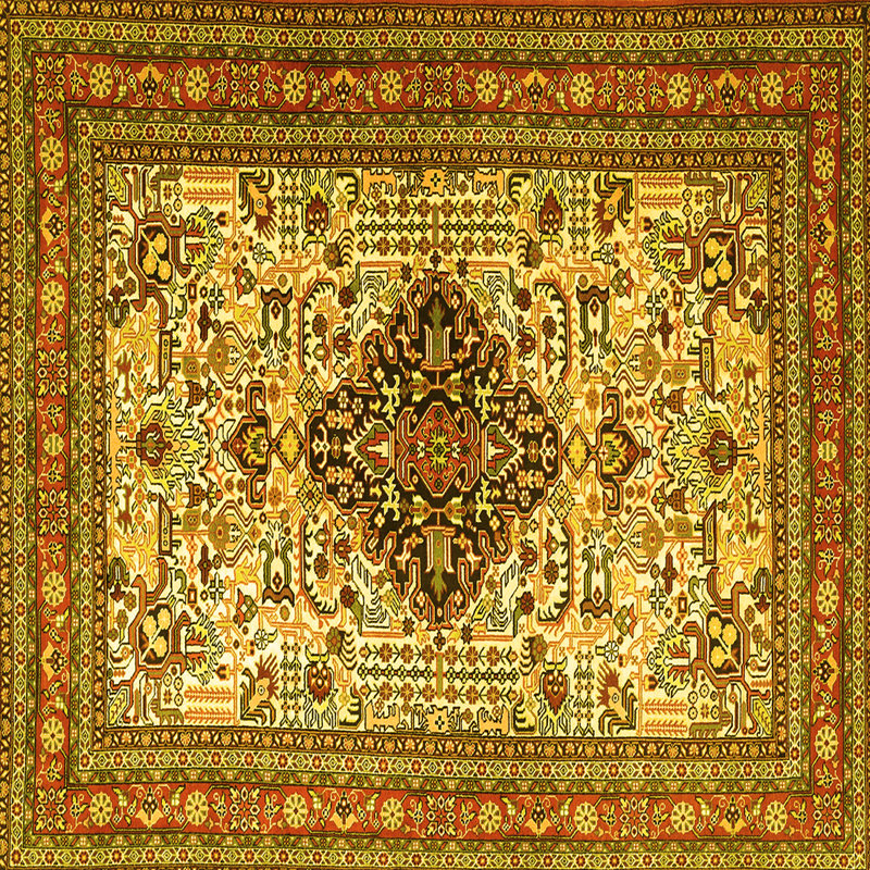 Washable Oriental Indoor Rug, Square 7'
