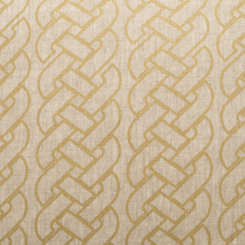Savoy Geometric Linen Throw Pillow, Square 24"