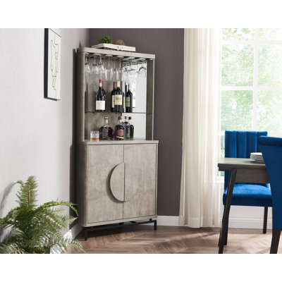 Armoire de bar d'angle