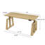 Bureau debout ergonomique électrique avec bord incliné à 30 °, style bois naturel, élévateur silencieux pour le bureau à domicile