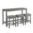 Bar Table, Dining Table, Sofa Table With Power Outlet, 3 Upholstered Stools, 4 Piece Bar Table And Chair Set-537166388-537166391