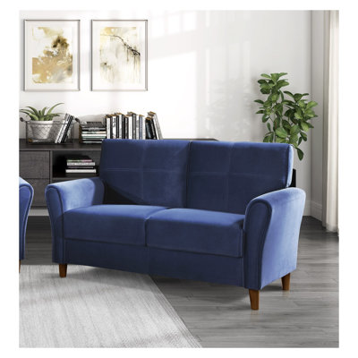 Coussin moelleux en velours bleu 1pc Comfort