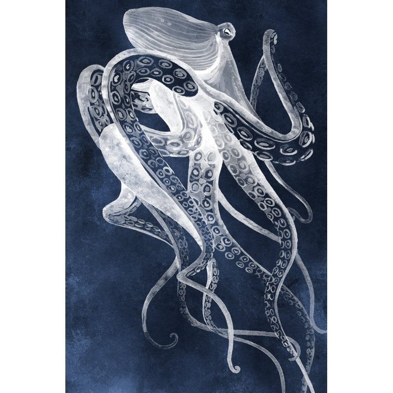 Octopus Sway II by Grace Popp - No Frame Print on Canvas, 76cm H x 51cm W x 3.8cm D