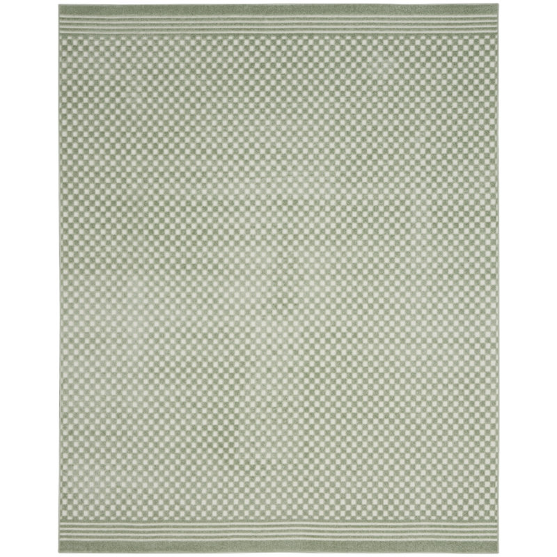 Ebern Designs Care Free Green Modern Indoor Rug, Runner 2' x 6'
