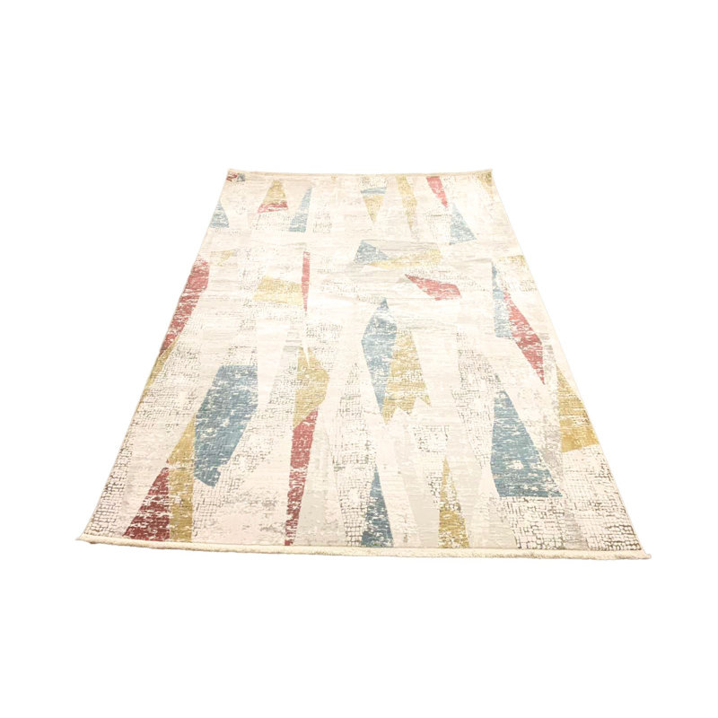 Tapis turc rouge et bleu 5 x 8