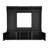ON-TREND Wide Design Hall Tree With Storage And Bench, 4-IN-1 Multi-Functional Entryway Bench With Coat Rack And Shoe Cubbies, Practical Furniture For Hallway, Black(OLD SKU: SD000025AAB)-1469236417