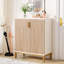 Range-chaussures en bois naturel et naturel 31,5 po avec portes