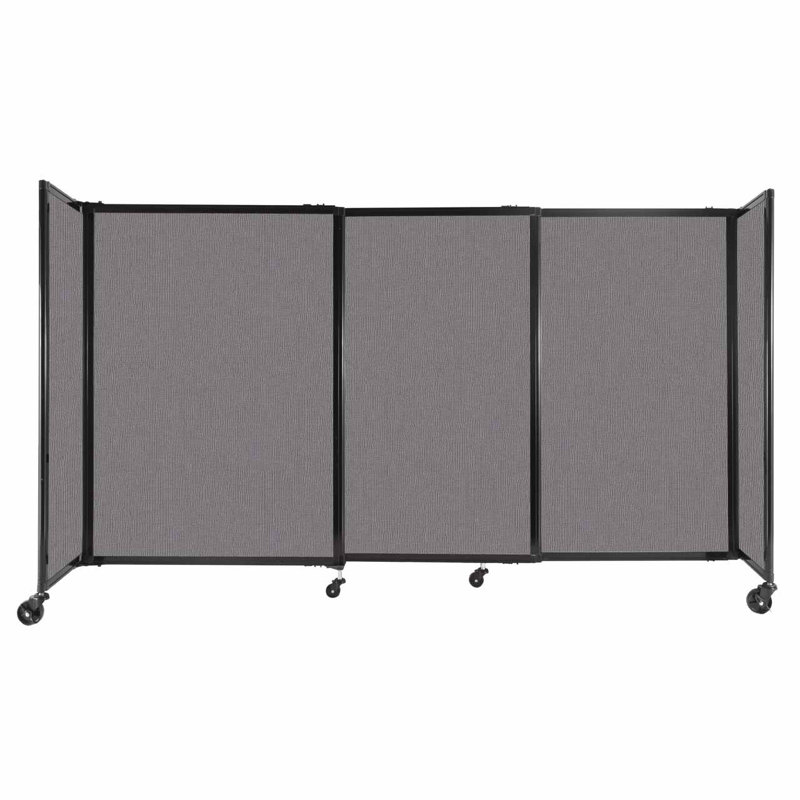 Cloison portative coulissante en tissu StraightWall, H 48 po x l 86 po x P 1 po, Ardoise