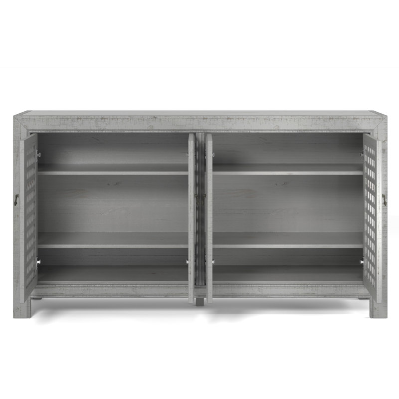 Avionce 70'' Solid Wood Sideboard, Powdered Gray