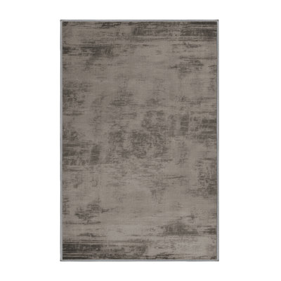 Tapis abstrait gris lavable à la machine