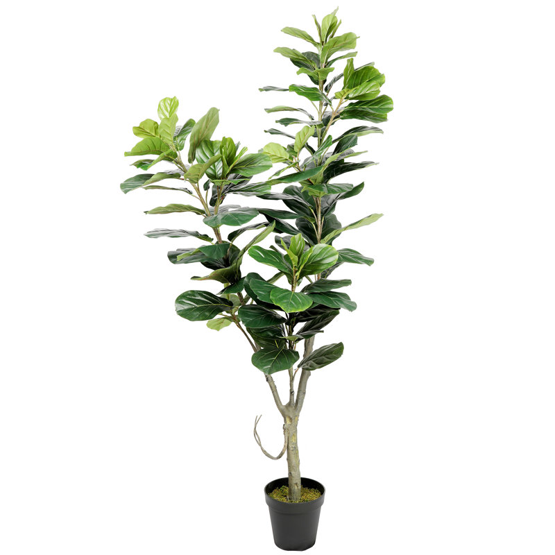 82'' Artificial Fiddle Leaf Fig Tree in Pot