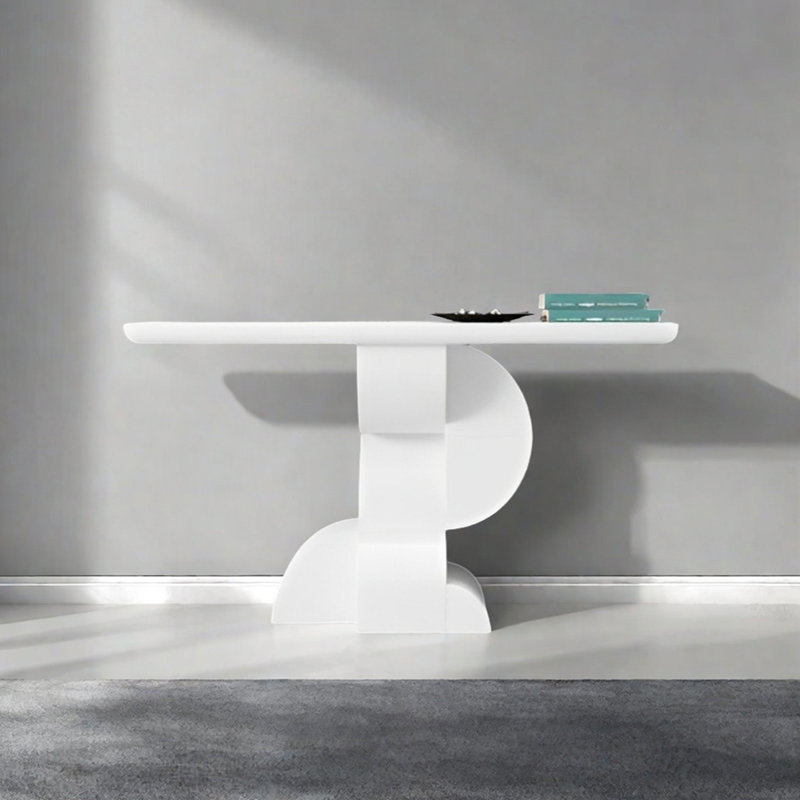 Console Modern Minimalist Art Design, H 35,43 po x l 55,12 po x P 15,75 po, Blanc