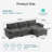 Colbey 123'' Upholstered L-shape Modular Cloud Sectional with Ottoman-2022137447