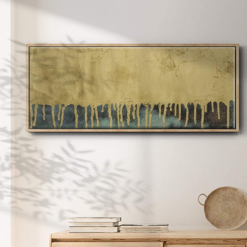 Aquafer II- Framed Canvas, 20" H x 50" W