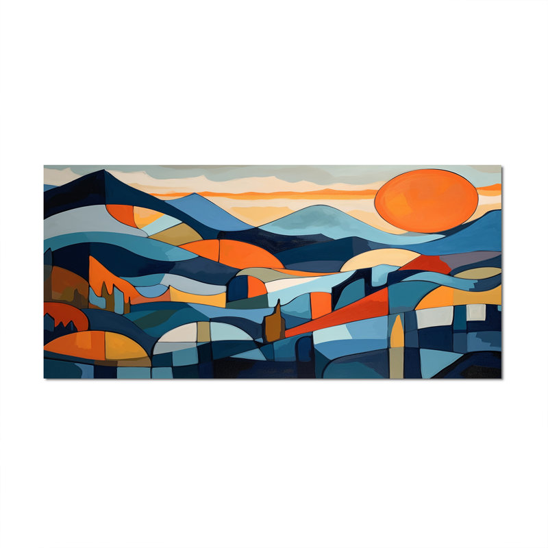 Mid Century Perspectives II - reproduction sur toile, Toile tendue, H 28 po x l 60 po x P 1,5 po