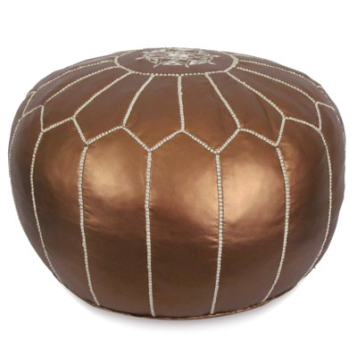 Cherise Moroccan Leather Pouf