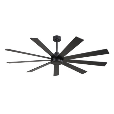 Indoor Ceiling Fan With Remote, 9 Plywood Blades