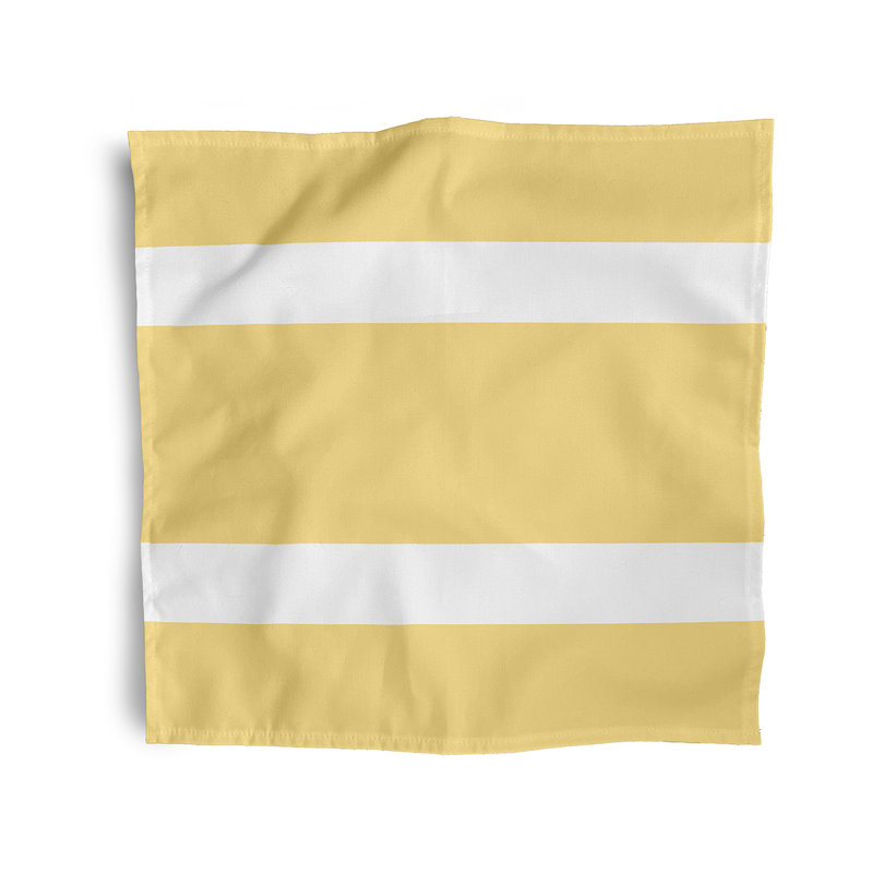 Labannah Polyester Striped Square Napkin, Yellow