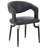 Dixfield Modern Faux Leather Dining Chair, High Back C-Frame Side Chair, Contemporary Upholstered Accent Seating with Chrome Metal Legs-621559529-622011539