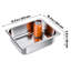 Paquet de 6 poêles à vapeur en acier inoxydable pour hôtel, casserole à vapeur de table de taille 1/2, 4 pouces de profondeur et anti-bourrage pour fournitures de restaurant réutilisables pour la maison, la fête, le restaurant, l'hôtel