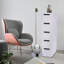 Armoire de rangement 5 tiroirs Kongsvinger