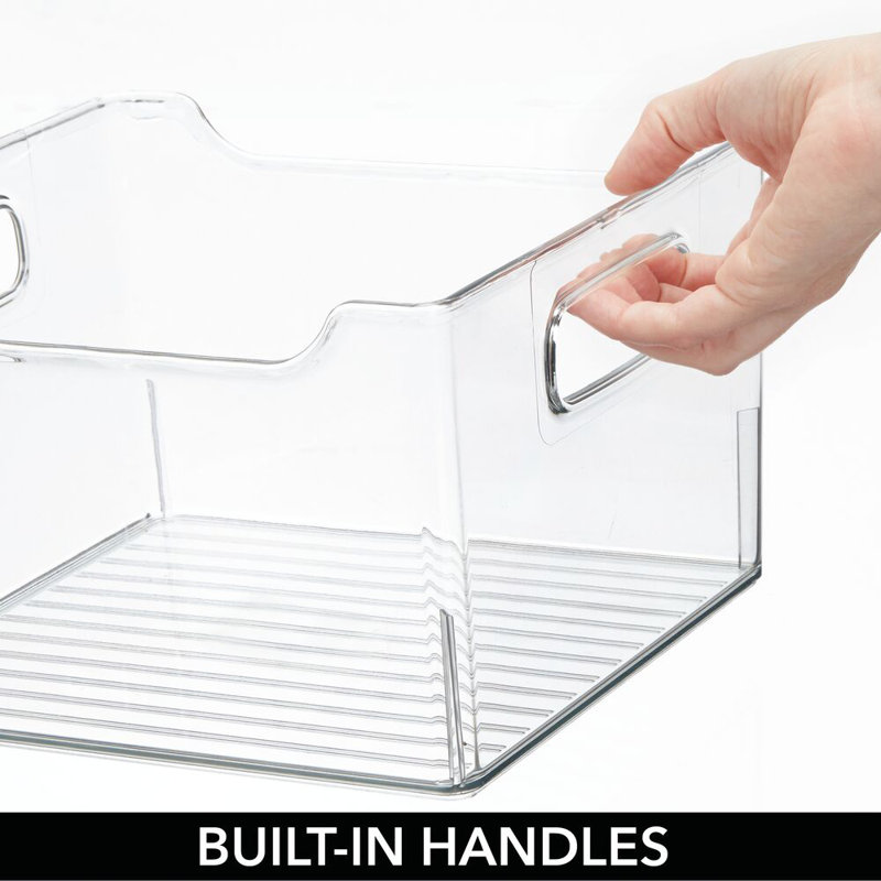 mDesign Deep Plastic Office Storage Container Bin with Handles | Wayfair