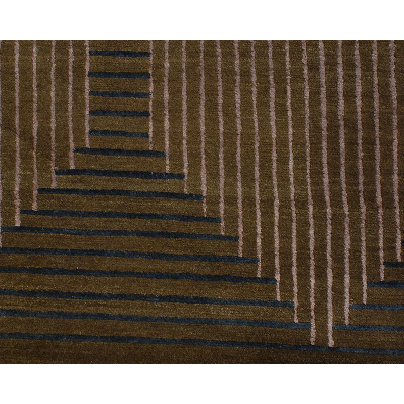 Custom Geometric Area Rug in Dark Gray