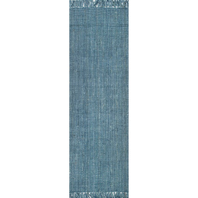 Waville Handmade Flatweave Area Rug in Blue