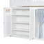 Lit mezzanine double compact avec rangement en bois, style Led moderne, salle familiale