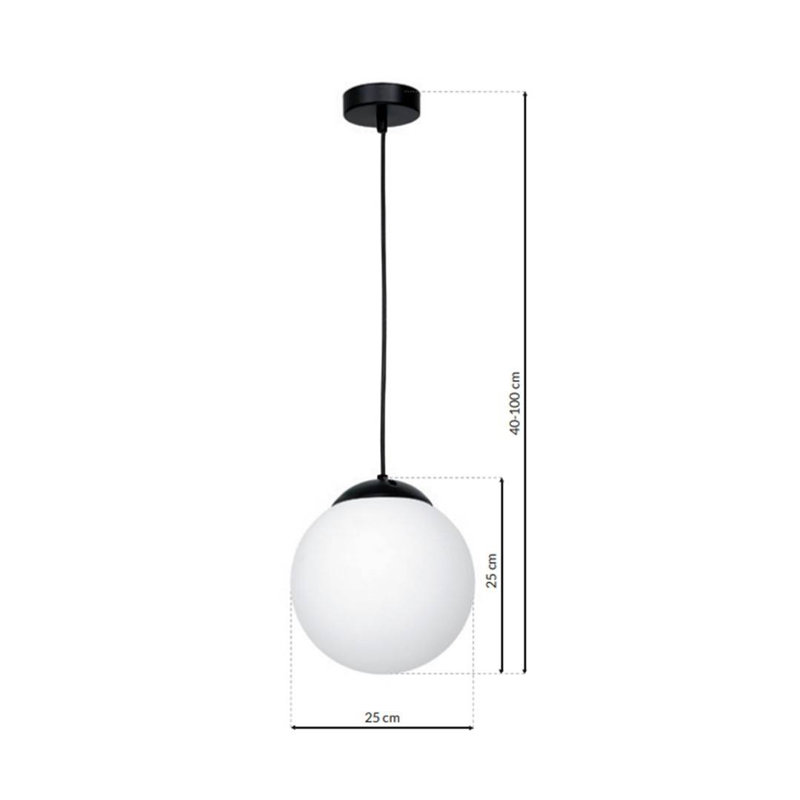 Saumur 1 - Light Black Sphere Pendant