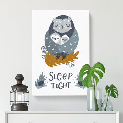 Sleep Tight Owl - Wrapped Canvas