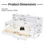 Lit de jour en bois blanc antique avec rangement efficace et bureau-901664752