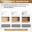 Meuble-lavabo flottant avec vasque ronde à motif marbré et tablette ouverte-129390572