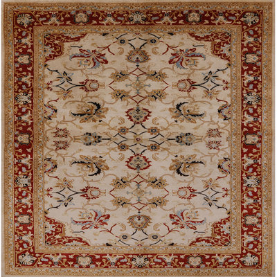 Tapis oriental ivoire / rouge Rvier