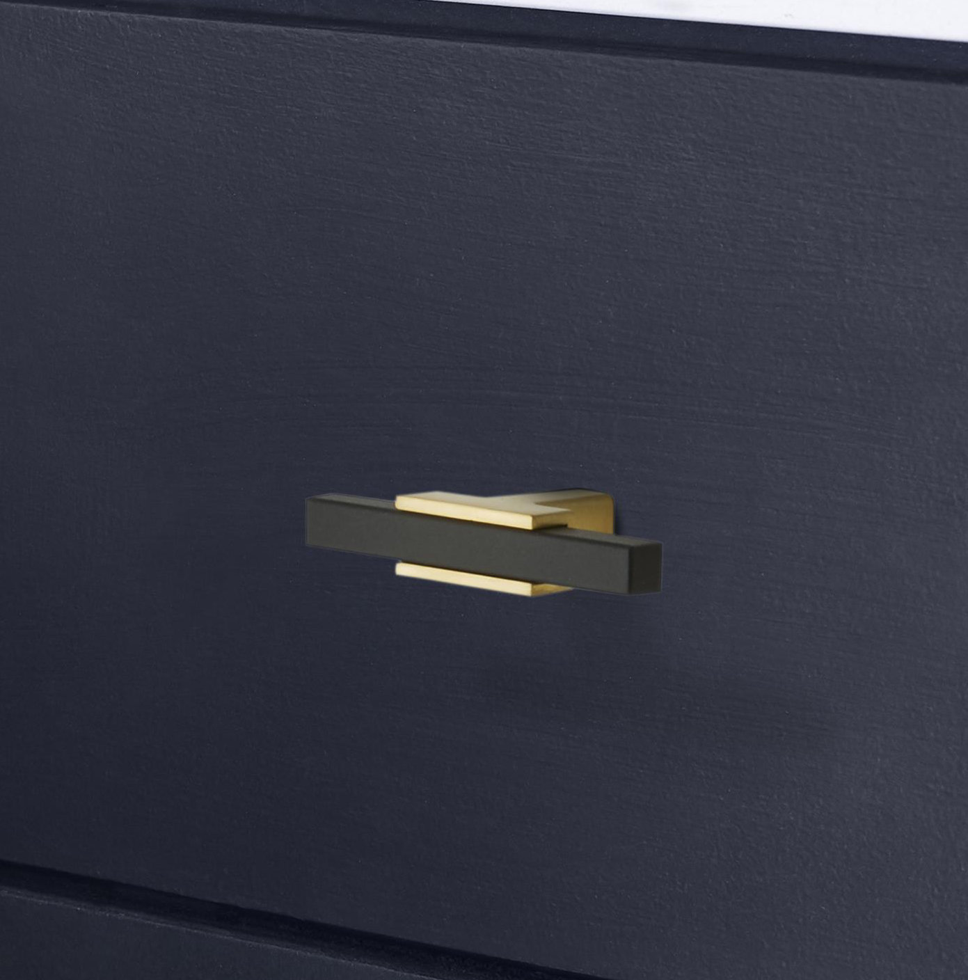 Urbanite Bar Cabinet Knob, Brushed Gold/Matte Black