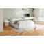 Structure de lit plateforme en bois grand format avec 6 tiroirs, blanc-1534208012
