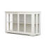 Support de rangement pour cuisine avec porte vitrée, blanc