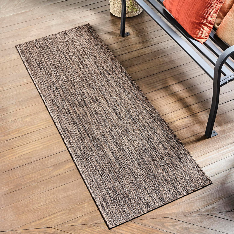 Tapis intérieur brun clair Abderus, Tapis de couloir 2 pi x 7 pi 1 po