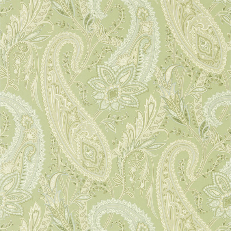 Cashmere Paisley Wallpaper, Garden Green