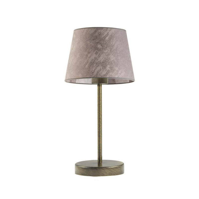 Arsens Metal Table Lamp, Gray Melange (Concrete), Antique (Old) Gold