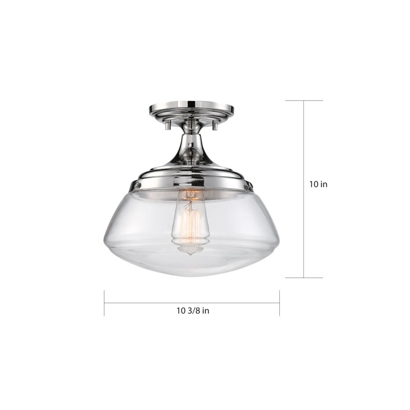 Ochoa Flush Mount, Polished Nickel