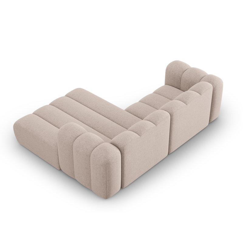 Beaudreult 3 Seater Sectional, Right Hand Facing, Tan