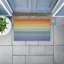 Tapis d'extérieur Rainbow Stripes, 18 po x 30 po, imprimé par Darlene Seale-120691100