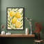 Art mural encadré botanique citron - impression d'agrumes jaunes frais pour la cuisine ou la salle à manger-119347043-119347047