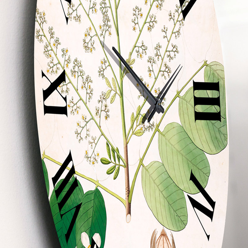 Horloge murale rétro Vintage Botanicals, Petit