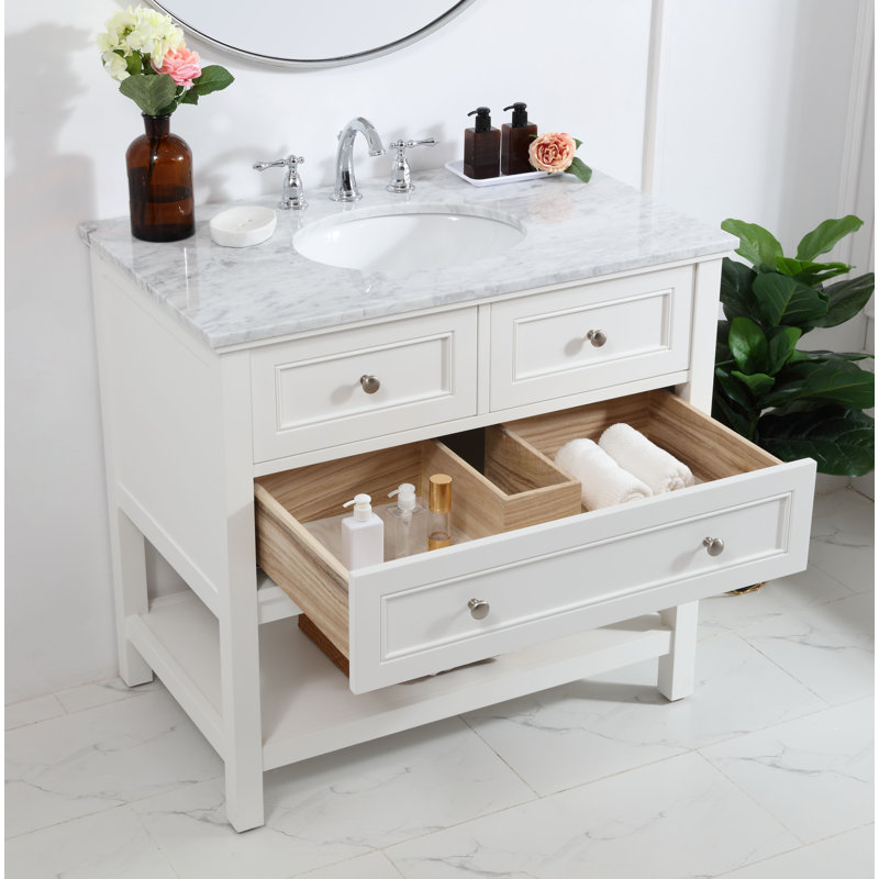 Ensemble de meuble-lavabo simple 36 po Voss, Blanc
