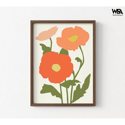 Orange Poppy Print, Framed California Poppy Flower Print, Nature Wall Art, Poppy Painting Print, Floral Decoration Print, Framed Wall Art