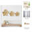 Modern Five Petal Flower Decorative Wall Art Sculpture - Artistic Metal Wall Accent for Home and Kitchen Wall Hanging - Set of 3, 18", Gold
