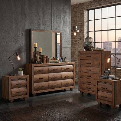 Ensemble de chambre à coucher 5 pièces Brooklyn Walk - Terre d'ombre brûlée
