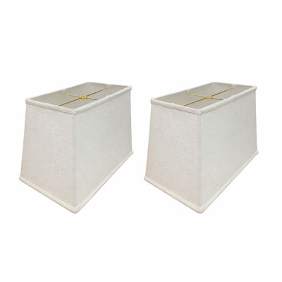 Royal Designs, Inc. BSO-756-18LNWH-2 Rectangle Softback Lamp Shade, (8x16) x (10x18) x 12, Linen White, 2-Pack